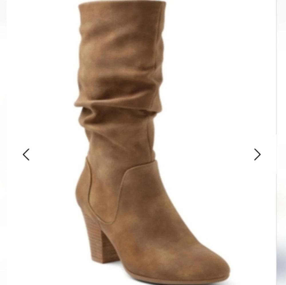 Xoxo Strasburg Western Tall Riding Boots Tan 5.5 - Picture 1 of 3